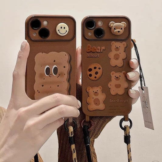Crossbody backpack bear phone case